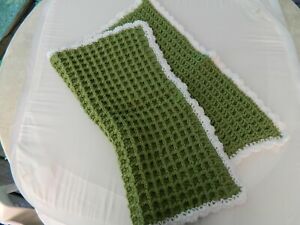 Infant Baby Blanket, Green, Hand Made, New, Never used