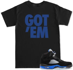 Camiseta GOT EM Racer Azul Retro 5 2022 a juego con zapatos Air Js - Imagen 1 de 3