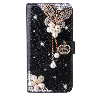 Glitter Glitter Card Pocket Cover Phone Case For iPhone 16 Pro Max 15 Plus 14 13 - Image 1 of 4