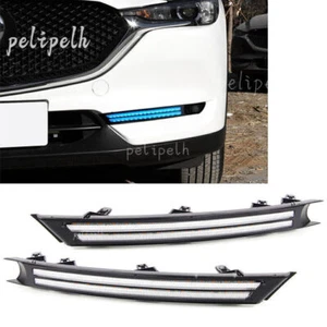2X LED Daytime Running Light DRL Fog Light Turn Signal Fit Mazda CX-5 2017-2020 - Picture 1 of 12
