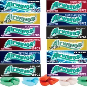Wrigley's Airwaves Sugar Free Chewing Gum 15 Packets Mixed 6 Flavors - Picture 1 of 1