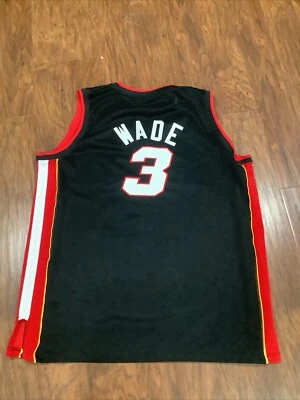 VTG Vintage Miami Heat Dwyane Wade Reebok Basketball Jersey Authentic Size 54 - Image 1 of 4
