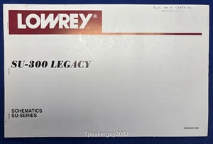 Original Lowrey Organs Schematics Manual / SU-300 Legacy - Picture 1 of 1