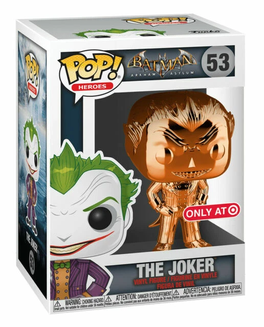 Funko Pop! Games: Batman: Arkham Asylum - The Joker (Orange) (Chrome) Vinyl Figure