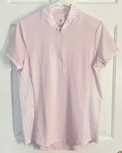 ADIDAS Women's Performance 1/4 Zip Top Pink Medium NWT - Picture 1 of 8