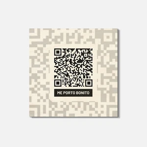 Me Porto Bonito QR Code 4'' X 4'' Square Wooden Coaster - Picture 1 of 3