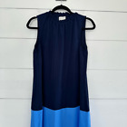 Sail to Sable Women’s Small Ruffle Neck Maxi Dress Navy Carolina Blue
