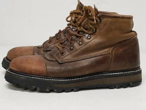RED WING G-FORCE 6" LEATHER CAP TOE BOOTS # 961 USA MADE 9 D * RARE * Vintage - Picture 1 of 12