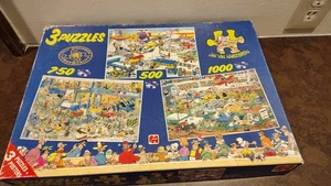JUMBO JAN VAN HAASTEREN 3 PACK-500/750/1000 PIECE PUZZLES + 3 POSTERS-COMPLETE - Picture 1 of 10