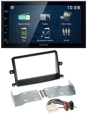 Kenwood 2DIN Bluetooth MP3 USB DAB Autoradio für Mitsubishi L200 (06-15) - Bild 1 von 4