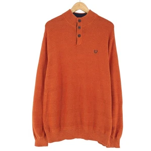 Vintage Chaps Jumper Sweater Men Orange Cotton Ww1 Size XL - Picture 1 of 8