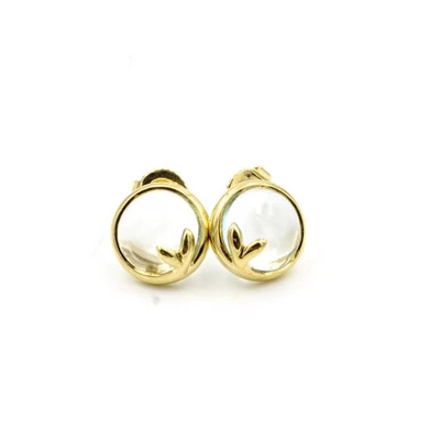 Pendientes Tiffany & Co Paloma Picasso Oro 18k Hoja de Olivo Topacio Azul #JB511-2 Foto 1 de 4