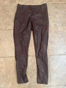 Athleta Delancey Gleam Moto Tight M Ankle Zip Full Length Decadent Chocolate - Bild 1 von 10