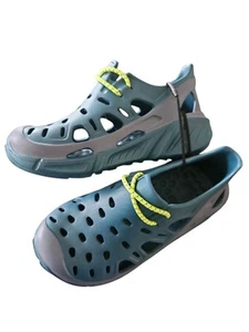 Joybees Size 10 New Boy's Gray And Blue Slip-On Water Shoes - Picture 1 of 5