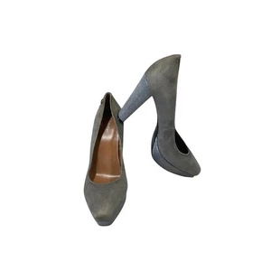 Calvin Klein Women’s Size 6M Malissa Brown/Grey Suede Platform Heels Pumps EUC - Picture 1 of 12