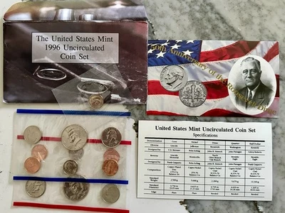 1996 US Mint Uncirculated Set with W Dime (West Point) - Image 1 of 4