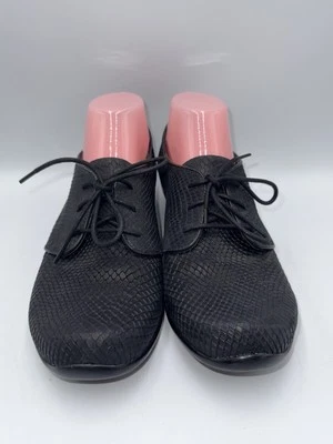 Zapatos Dansko Mujer 41 Louise Informales Tacón Oxford Negro Texturizado Gamuza Cuero Foto 1 de 4