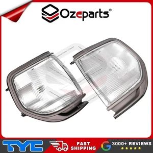 Set / Pair LH+RH Corner Light Lamp GREY For Toyota Landcruiser 80 Series 90~98 - Picture 1 of 5