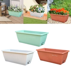 Window Box Planter Vegetables Growing Container Shatterproof Rectangular Flower - Picture 1 of 22