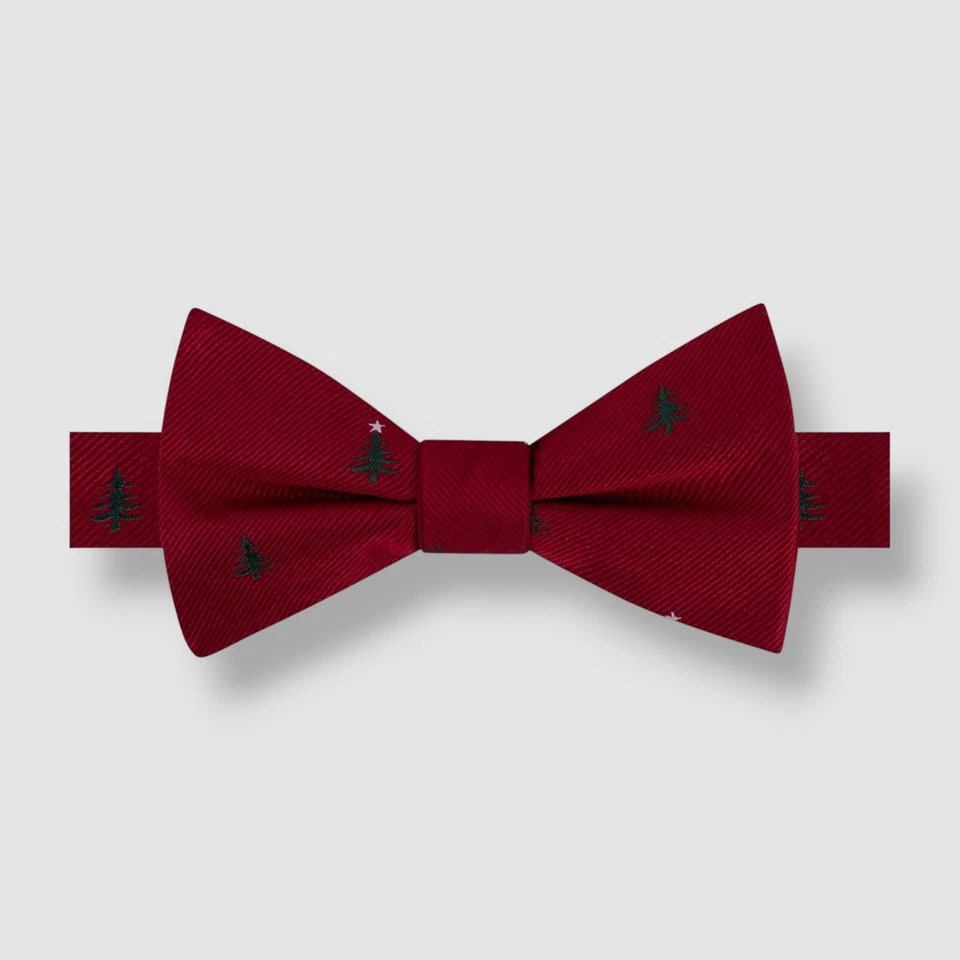 Мужской галстук-бабочка Tommy Hilfiger с принтом из красного дерева шелк - Изображение 1 из 1