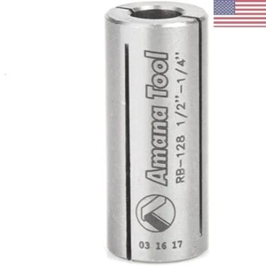 High Precision Collet Reducer - 1/2 Overall D x 1/4 Inner D x 1-3/16 Inch Length - Picture 1 of 4