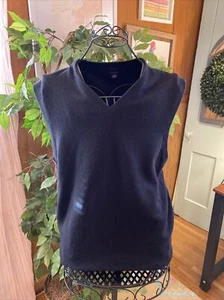 Club Room 100% Cashmere Men’s Sweater Vest - Black (Medium) - Picture 1 of 5