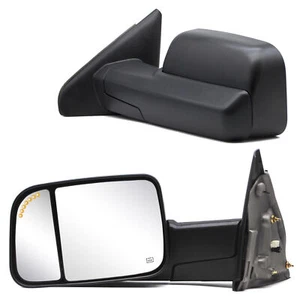 Tow Mirrors Fits 02-08 Ram 1500 03-09 Dodge Ram 2500 3500 Power Heated Arrow - Foto 1 di 12