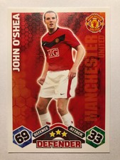 Match Attax 2009/10 Premier League trading card John O'Shea Man Utd