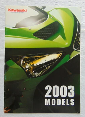 Kawasaki 2003 Motorcycle Models Brochure E9949-1032 Free Post - Image 1 of 4