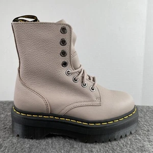 Dr. Martens JADON III Pisa Taupe Leather Platform Boots Women's 7 Men's 6 NEW - Picture 1 of 6