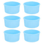 6Pcs Silicone Muffin Cases, Reusable Baking Cups - Blue Silicone Candy Molds