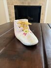 Vintage Bootie Ceramic With Yellow Ties 