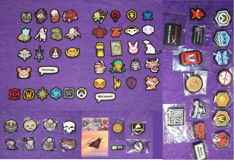 Blizzard Blizzcon 2017 2018 2019 Series 1 and 2 3 Patch Badge COMPLETE YOUR SET - Image 1 of 1