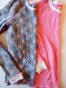 Girls Thermal Tops Cuddl Duds Size XL Extra Large Pink Gray Pandas Long Sleeve - Picture 1 of 23