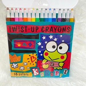 Vintage Kero Kero Keroppi 16 Twist Up Crayons 1996 "NWT" - Picture 1 of 2