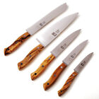 Messer mit Olivenholzgriff, Set aus allen 5 Varianten