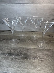 Luigi Bormioli Crescendo Martini Glasses Barware Cocktail 7.75” Tall~Set Of 4 - Picture 1 of 11