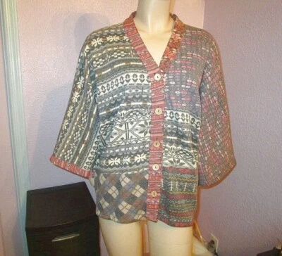 Cárdigan Kimono Hilos Sagrados De Colección Talla M Retazos Artístico Lagonlook Hippie Boho Foto 1 de 4