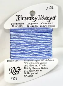 Rainbow Gallery Frosty Rays polyester/nylon/viscose 5 yds Y171 blue - Picture 1 of 1