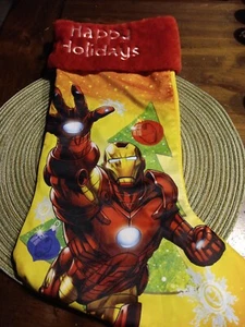 Marvel Avengers Christmas Stocking Happy Holidays Ruz Embroidery - Picture 1 of 11