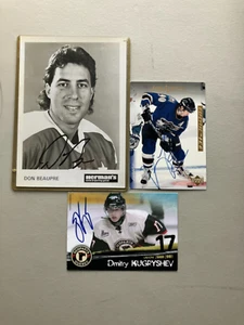 Washington Capitals 3 autógrafos D. Beaupre-J. Juneau--D. Kugryshev - Imagen 1 de 1