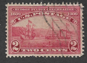 US #372(1907) 2c Hudson-Fulton Celebration - Filler (tear & crease) Used - VF/XF - Picture 1 of 2