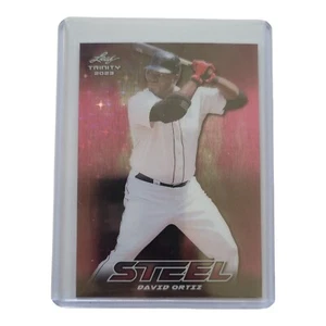 2023 Leaf Trinity Steel #S-17 Purple #/25 - David Ortiz "Big Papi" HOF - Bild 1 von 4