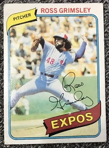 1980 Topps Ross Grimsley Montreal Expos Krug Vintage Sammelkarte Baseball MLB - Bild 1 von 2