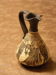 Griechischer Ton bemaltes Kunstdekor Krug Knick Knack - Bild 1 von 7