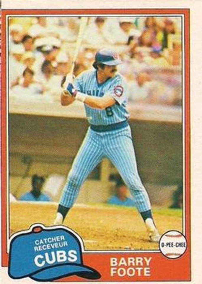 #305 Barry Foote - Chicago Cubs - 1981 O-Pee-Chee - Gray Back Baseball - Image 1 of 1