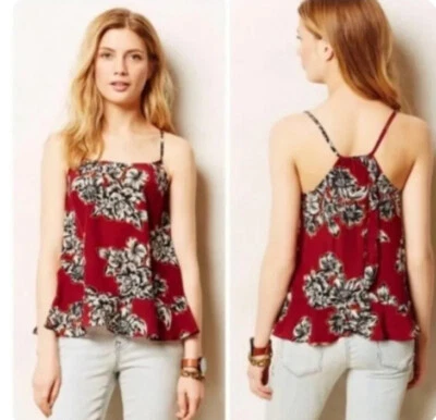 Anthropologie Maeve Zabella Silk Tank Size 4 - Image 1 of 4