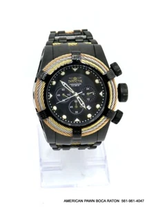 Invicta Bolt Chronograph Black Dial Men's Watch 23050 Black and Rose-Tone Stainl - Picture 1 of 14