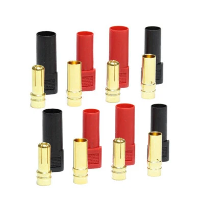 4 pairs AMASS XT150 6MM Bullet Connector Plug Red Black Male / Female 150 Amps - Image 1 of 4