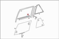 Genuine Mercedes A124 C124 W124 Cabrio Sealing frame Outside right 1246701039